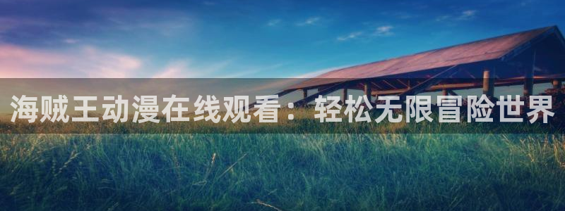 age动漫官网入口老版本：海贼王动漫在线观看：轻松无限冒险世界